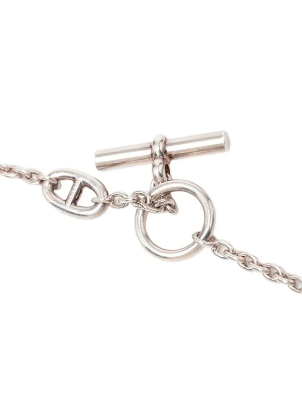 Hermes Chaine D'ancre Farandole 120 Long Necklace Silver
